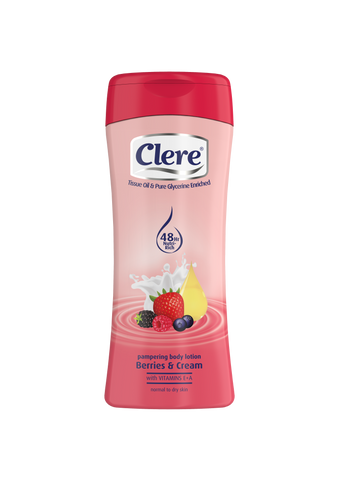 Clere Hand & Body Lotion - Berries and Crème  - 200ml 24-Pack