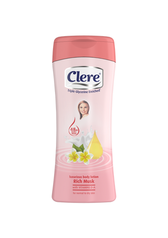 Clere Hand & Body Lotion - Rich Musk - 200ml 24-Pack
