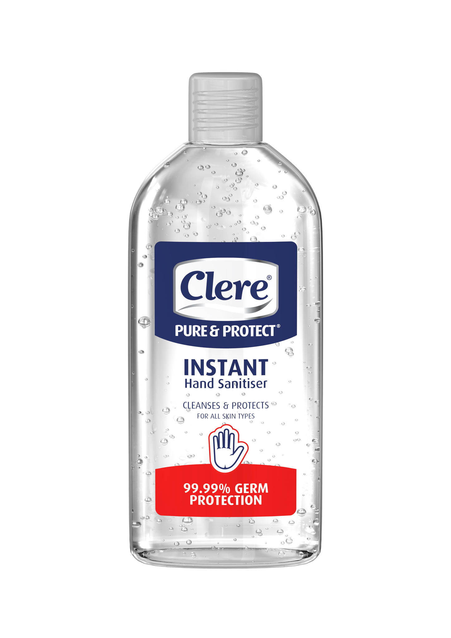 Clere Pure & Protect Instant Hand Sanitiser (PET Bottle) - Gel - 200ml 12-Pack