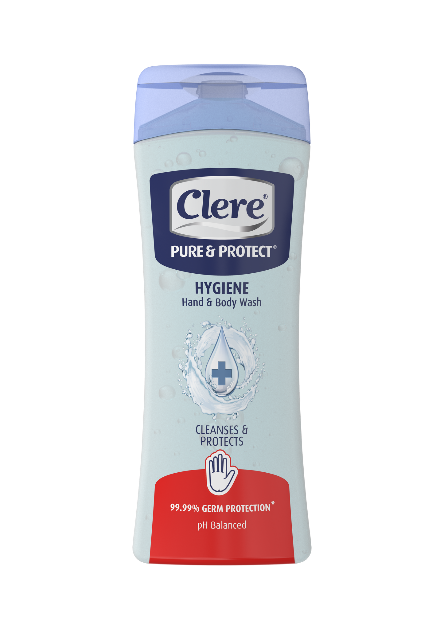 Clere Pure & Protect Hygiene Hand & Body Wash (lotion bottle) - 400ml 36-Pack