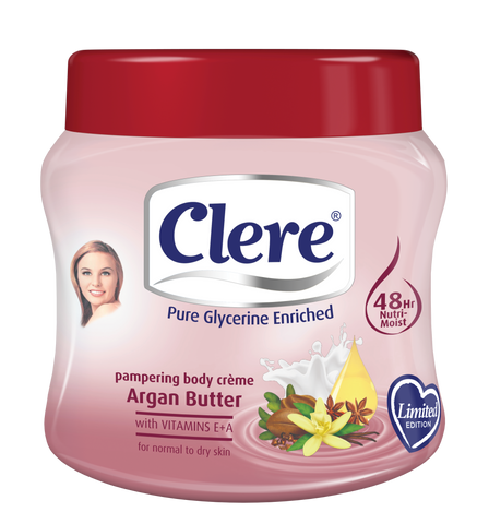 Clere Body Crème - Argan Butter 500ml 24-Pack