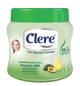 Clere Body Crème - Avocado Milk 500ml 24-Pack