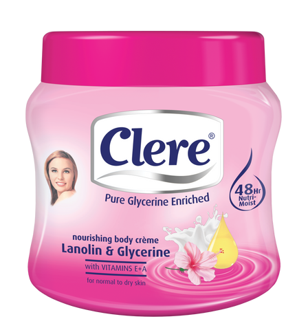 Clere Body Crème - Lanolin & Glycerine 500ml 24-Pack