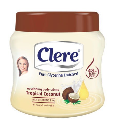 Clere Body Crème - Tropical Coconut 500ml 24-Pack