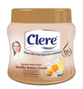 Clere Body Crème - Vanilla Honey 500ml 24-Pack