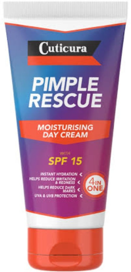 Cuticura Pimple Rescue Moisturising Day Cream SPF15  100ml