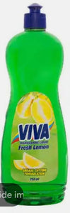 Viva Dishwashing Liquid Fresh Lemon 750ml