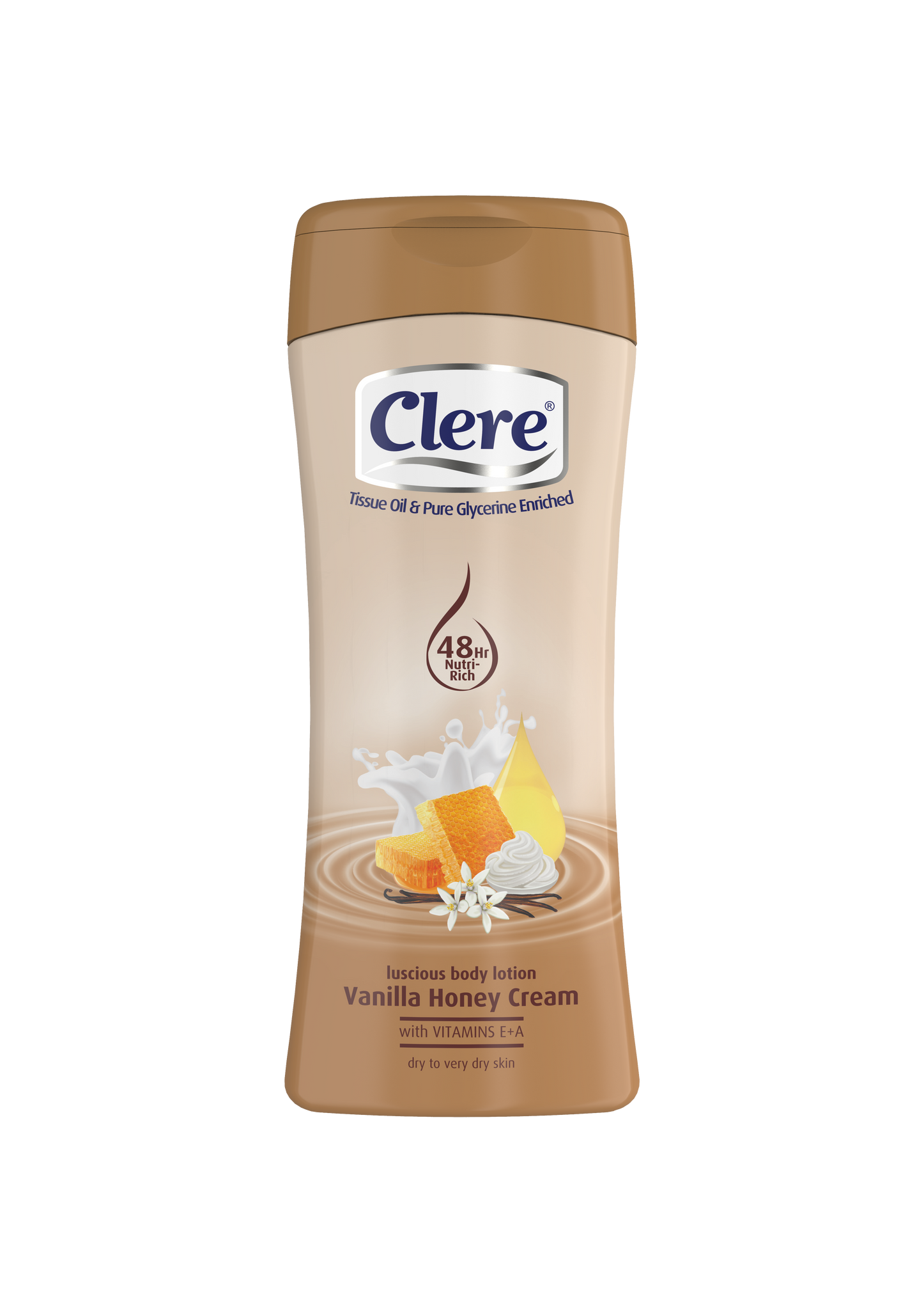 Clere Hand & Body Lotion - Vanilla Honey - 400ml 36-Pack