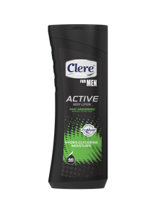 Clere For Men Active Body Lotion - Glycerine Moisture - 400ml 36-Pack