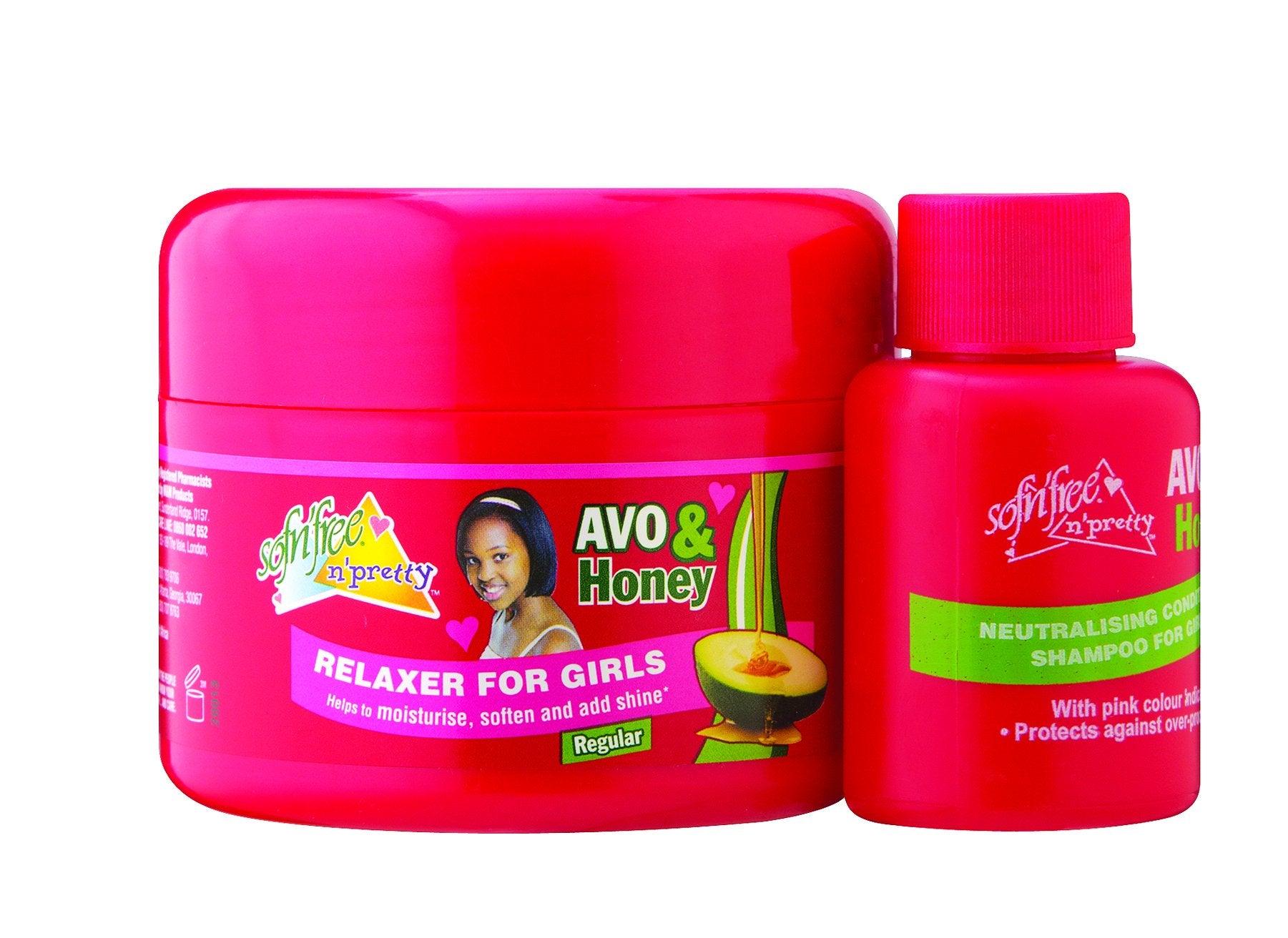 Sofnfree avo & honey relaxer for girls regular 125ml + 60ml neutralising shampoo