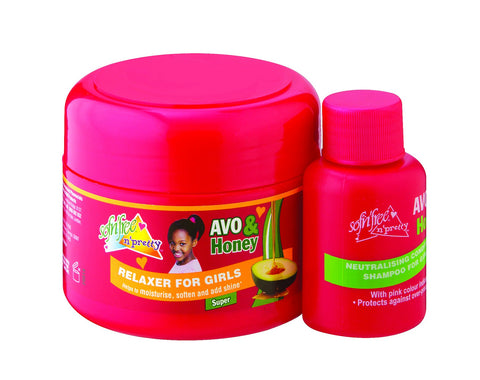 Sofnfree avo & honey relaxer for girls super  125ml + 60ml neutralising shampoo  12-Pack