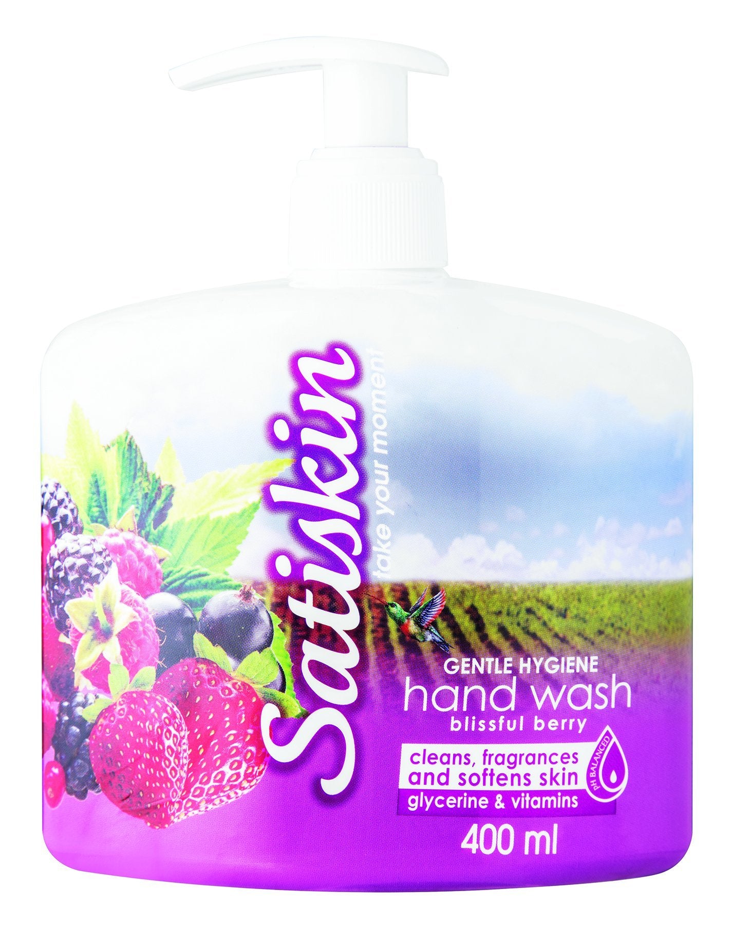Satiskin Hand Wash - Blisfull Berry - 400ml 12-Pack