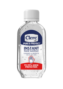 Clere Pure & Protect Instant Hand Sanitiser (PET Bottle) - Gel - 50ml 48-Pack