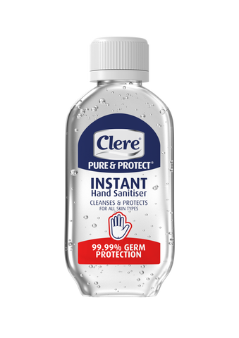 Clere Pure & Protect Instant Hand Sanitiser (PET Bottle) - Gel - 50ml 48-Pack