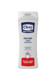 Clere Pure & Protect Instant Hand Sanitiser (Lotion Bottle) - Gel - 200ml 24-Pack