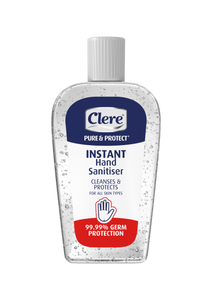 Clere Pure & Protect Instant Hand Sanitiser (Glycerine Bottle) - Gel - 100ml 78-Pack