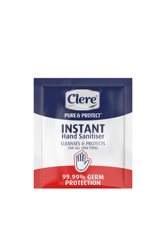 Clere Pure & Protect Instant Hand Sanitiser (Sachet) - Gel - 5ml