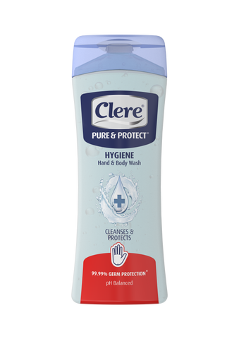 Clere Pure & Protect Hygiene Hand & Body Wash (lotion bottle) - 400ml