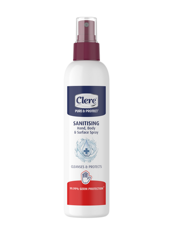 Clere Pure & Protect Sanitising Hand - Body & Surface Spray (Pump bottle) - Liquid - 250ml