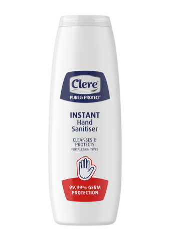 Clere Pure & Protect Instant Hand Sanitiser (Oval Bottle) - Gel - 200ml 24-Pack