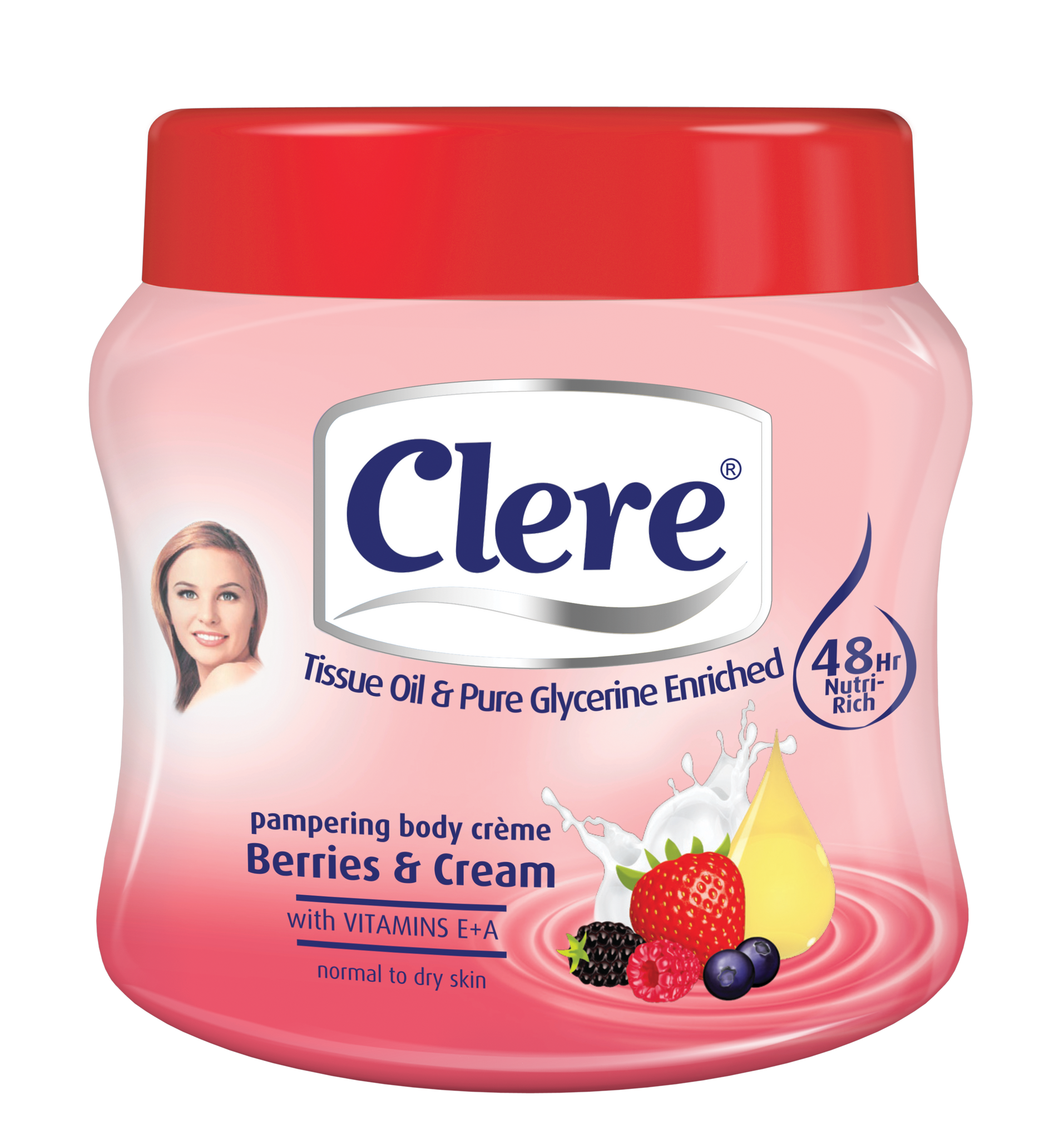 Clere Body Crème - Berries and Crème  500ml