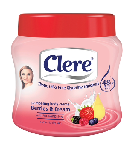Clere Body Crème - Berries and Crème  500ml