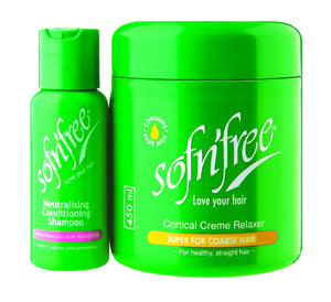 Sofnfree cortical relaxer -super  + 60ml Neut Shampoo 9-Pack