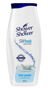 Shower to Shower Cream Fresh Powder - 500ml 24-Pack